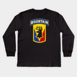 86th Infantry Brigade Combat Team "Vermont Brigade" Insignia Kids Long Sleeve T-Shirt